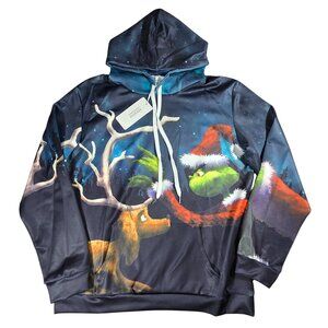 NWT Unisex Grinch Loose Fit Hooded Sweater – Size Medium